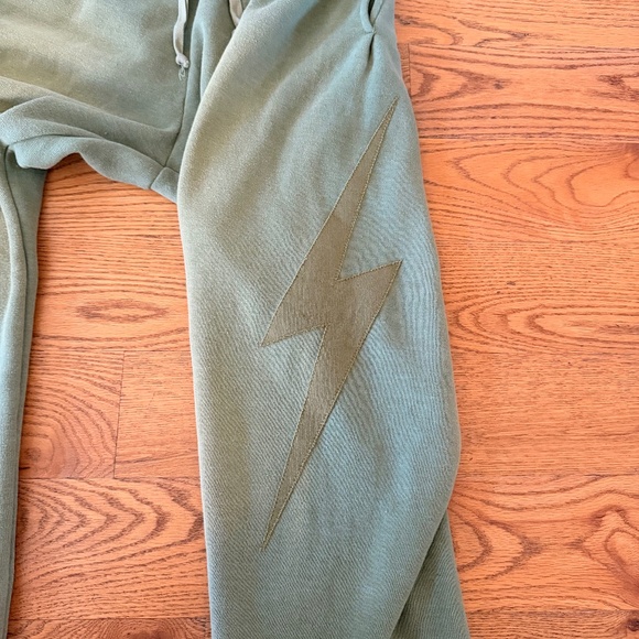 NWT Aviator Nation Bolt Stitch Sweatpants in Faded Army (Size S) - Picture 8 of 10